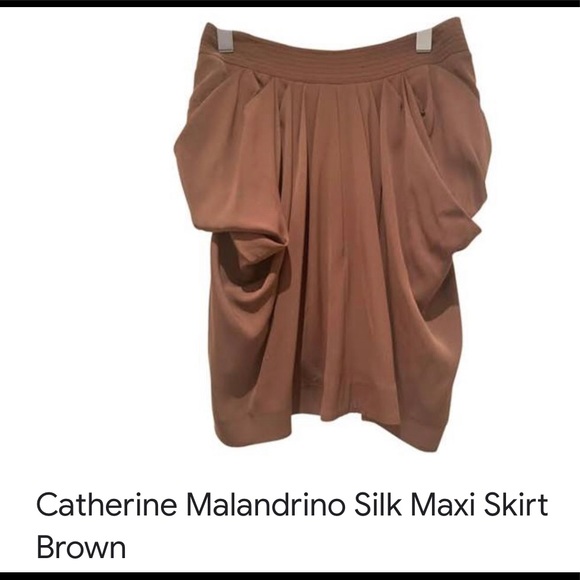 NW0T 100% Silk Catherine Malandrino Haute Couture silk maxi skirt - Picture 15 of 16